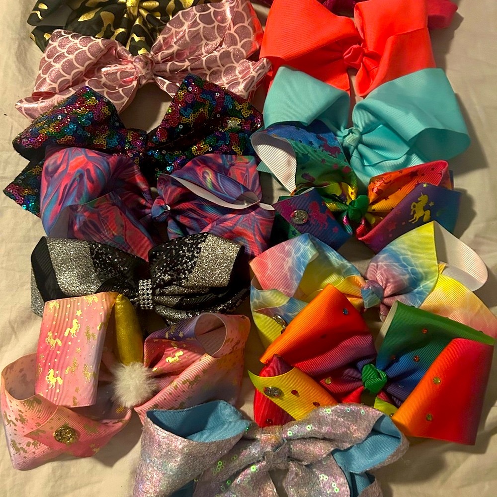 JoJo Siwa Bright Rainbow & Pastel Hair Bow Bundle
